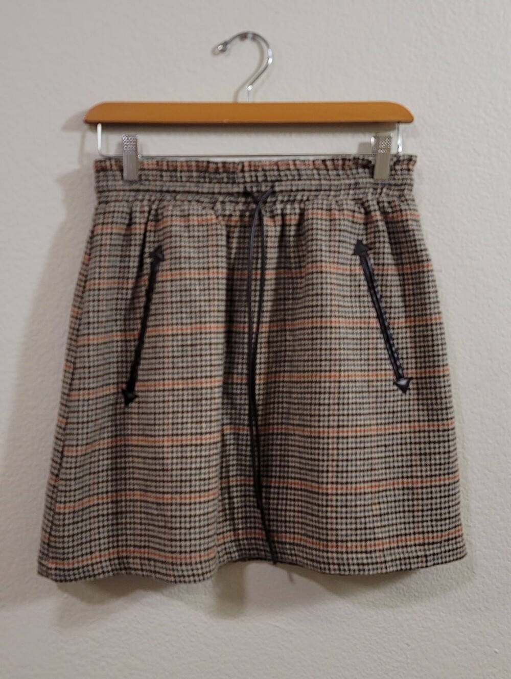 Pomander Place x Tuckernuck Houndstooth Skirt S Tweed